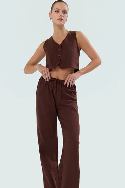 PayBuy Women's Knitted Wide Leg Summer Suit Comfortable Casual Style Stylish Look and