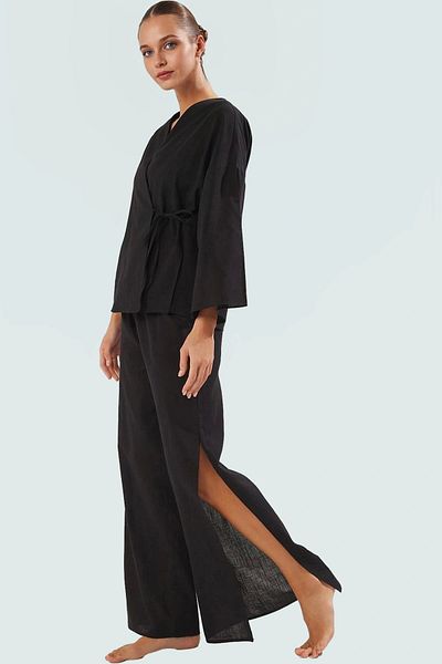 PayBuy Women's Cotton Tie-Up Shirt Pants Suit Casual Summer Beach Styles Perfect Fit