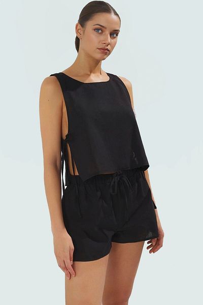PayBuy Flared Cotton Blouse Shorts Beach Set Summer Casual Combination Trend Design for Daily Wear