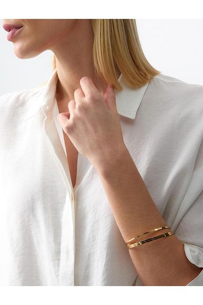 Jimmy Key Gold Color Shiny Bracelet Set