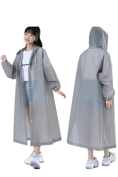 Generic معطف واق من المطر للرجال والنساء، معاطف مطر محمولة من مادة إيفا قابلة لإعادة الاستخدام