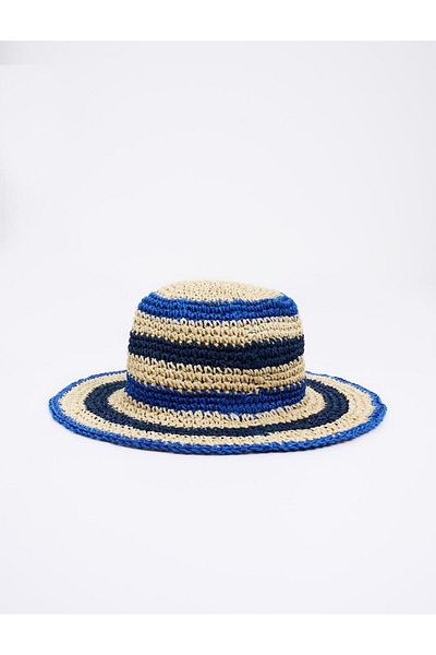 Jimmy Key Mixed Striped Straw Hat