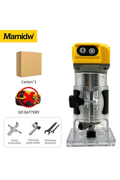 Choice No Battery Brushless Electric Trimmer Cordless Woodworking Trimming Machine Router Milling Engraving