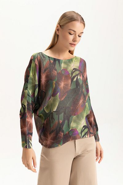 Glocal Hanorac elegant cu guler tricotaj