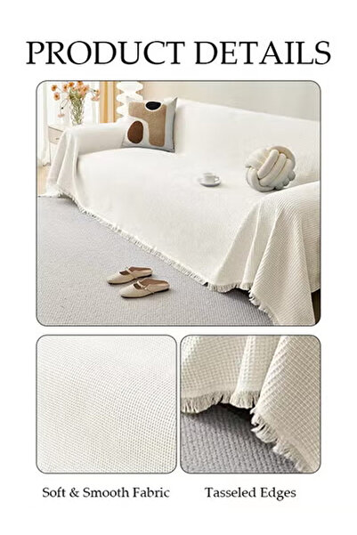 Generic Couch Cover, Weave Sofa Cover for 3 Cushion Couch, Sectional Couch Covers Sofa Chair Slipcover for H