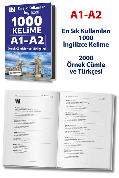 Limasollu Naci Öğretim Yayınları English Vocabulary Book Set + Online Course (from A1 to C2) 3000 Words, 6000 Sentences, All Exam Preparation