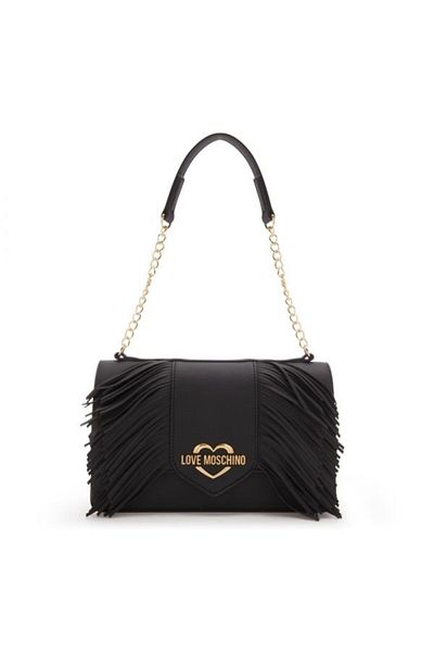 Love Moschino BUCĂTĂ PU GRS FRANGE NEGRU