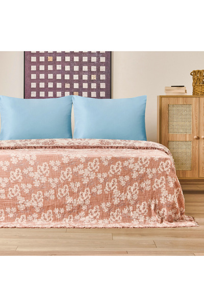 Evidea Soft Belloria Çift Kişilik Yatak Örtüsü - Kiremit - 220x255 cm