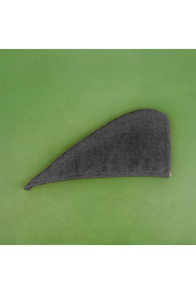 Nuvomon Anthracite Microfiber Hair Towel - 57X27 cm