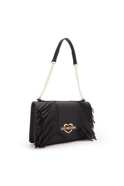 Love Moschino BUCĂTĂ PU GRS FRANGE NEGRU