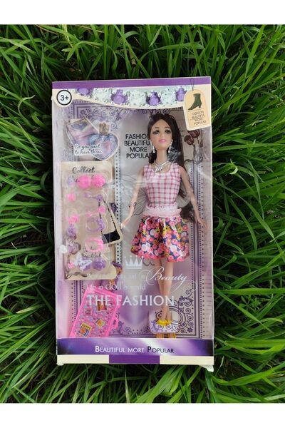 Salamandra Set Papusa cu Bijuterii, 14 Piese, Roz