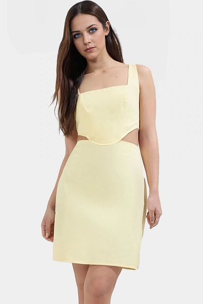 PayBuy A Line Sleeveless Mini Cotton Dress Square Collar Cutout Summer Casual Professional Look Carefully Selected