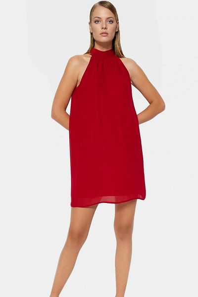 PayBuy Chiffon Lined Mini Dress Lightweight Woven Long-Lasting Durable Material for Daily Wear