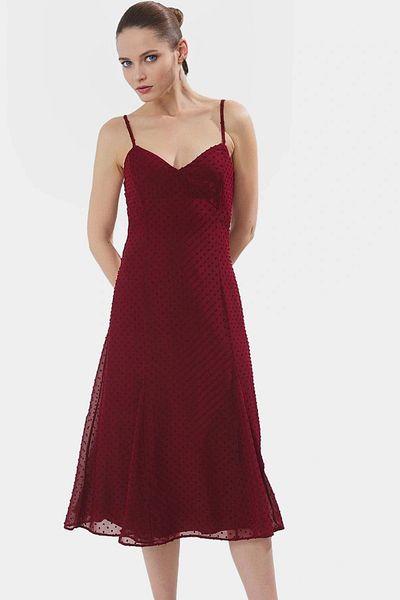 PayBuy A Line Midi Chiffon Dress 100 Polyester Woven Summer Zarifane Design Trend