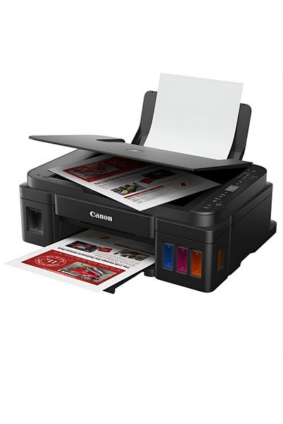 Canon طابعة نافثة للحبر G3416 متعددة الوظائف مزودة بخزان ألوان، مزودة بخاصية واي فاي، وماسح ضوئي، وناسخة