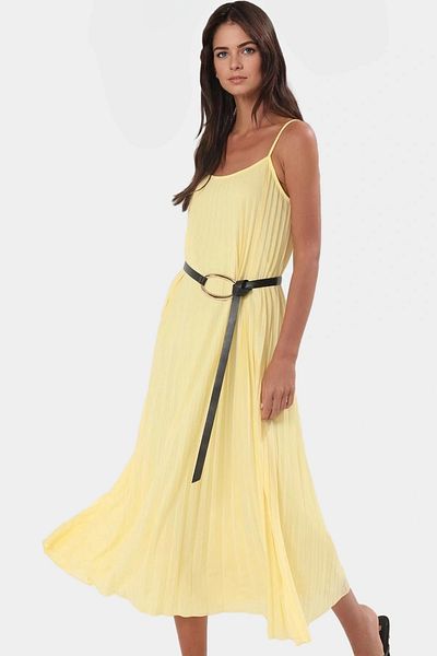 PayBuy Maxi Pleated a Line Tulle Dress Knitted Fabric Comfortable Casual Style Perfect Fit Stylish Look