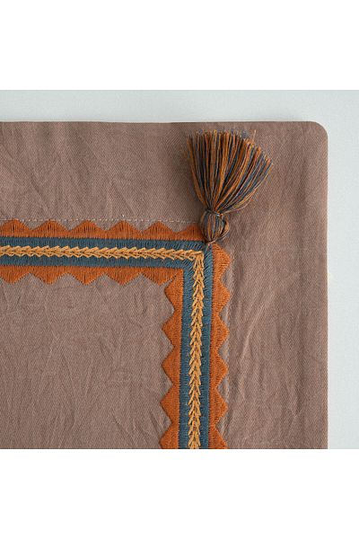 Ecocotton Hazar Double Duvet Set %100 Organic Cotton Satin Piece Paint Beige 200x220 Cm