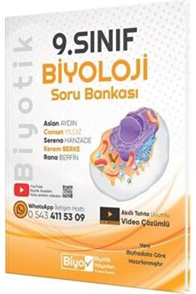 Biyotik Yayınları Biyotik Yayınları 9. Sınıf Biyoloji Soru Bankası