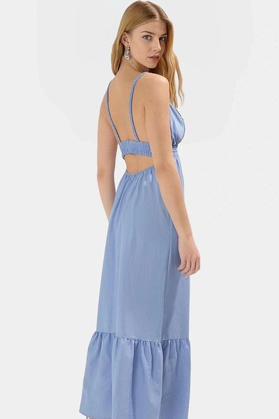 PayBuy Stylish Midi Length Polyester Woven Dress Professional Look for Comfortable Daily Style Use