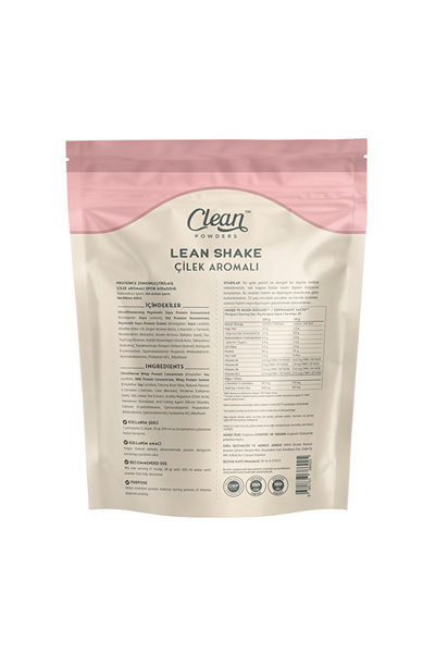 Clean Powders Lean Shake 600 gr - Çilek