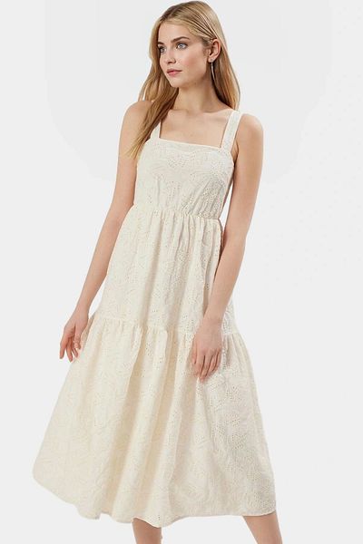 PayBuy Summer Women's a Line Midi Brode Dress Cotton Casual Daily Stylish Comfortable Cut Durable Material
