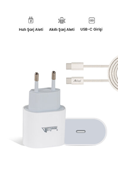 ALLİSON Allison Smart PD Şarj Cihazı ALS-W1027UE | 20W Hızlı Şarj USB-C Adaptör