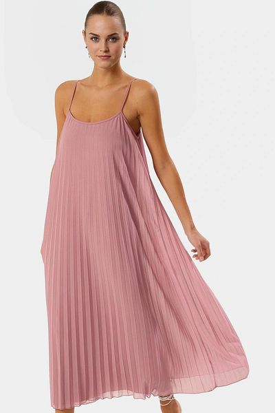 PayBuy Maxi Pleated a Line Tulle Dress Knitted Fabric Comfortable Casual Style Perfect Fit Stylish Look