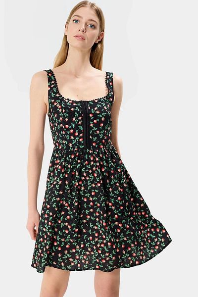 PayBuy Summer Floral Mini Dress Viscose Fabric Skater Pattern Casual Style Distinguished Material Special Design