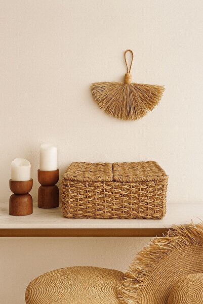 Qerhome Hasır 2 Bölmeli Çok Amaçlı Sepet- Patates&soğan Sepeti 39 Cm X 22 Cm ...