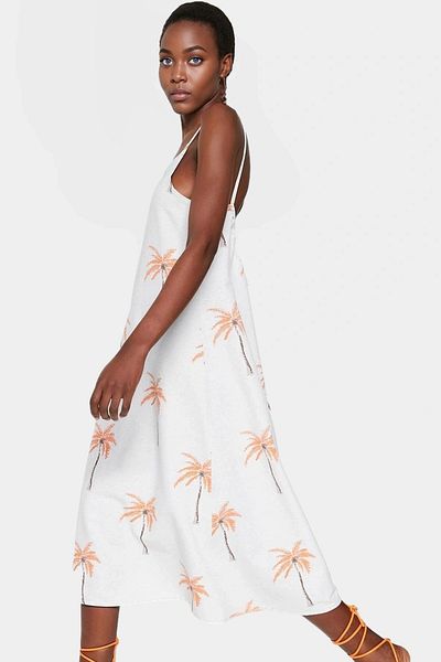 PayBuy Summer Floral Print Sleeveless Midi Dress Comfortable Fit Viscose Fabric Casual Style Perfect Fit