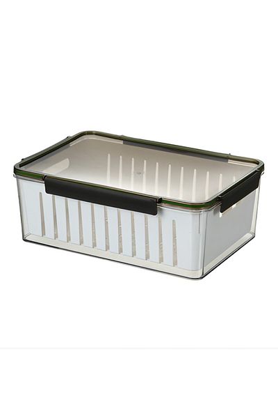 Felli Rectangular Refrigerator Storage Container White and Black