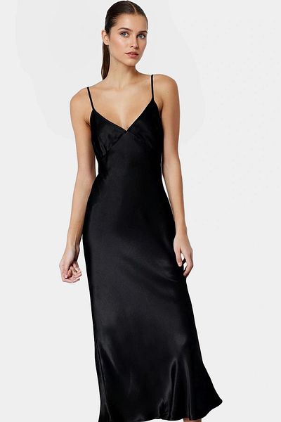 PayBuy Stylish Satin Maxi Dress V Neck Straight Cut Summer Zarifane Design Perfect Fit Quality Craftsmanship