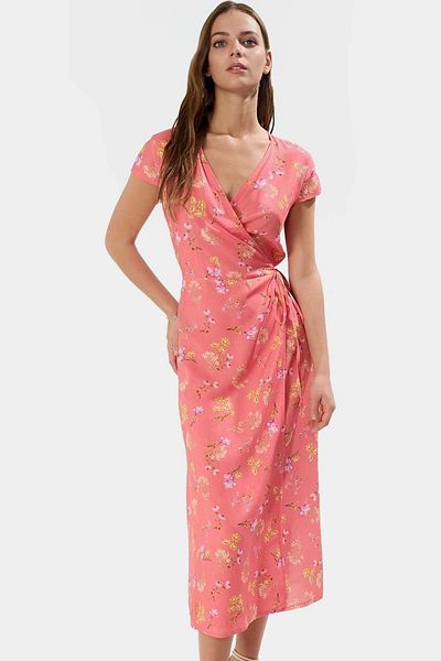 PayBuy Summer Floral Midi Dress Viscose Fabric Double Breasted Casual Style Comfortable Cut Carefully Selected