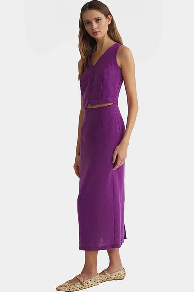 PayBuy Women's A-Line Midi Woven Dress Summer Casual Stylish Long-Lasting Perfect Fit Look