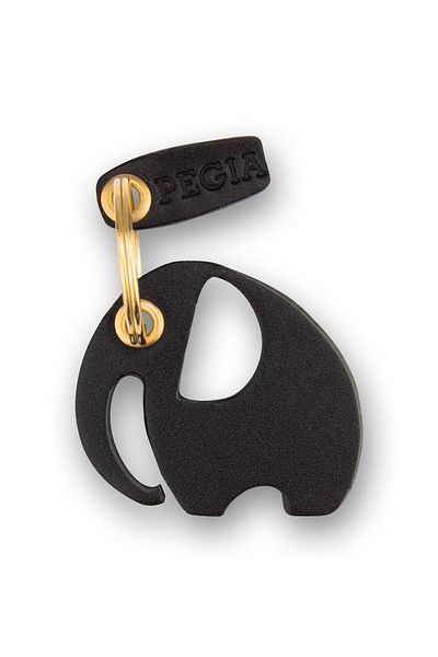 Pegia Elephant Leather Keychain 25an12