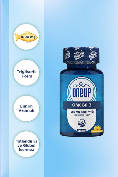 One Up Omega 3 1000 Mg 60 Capsules