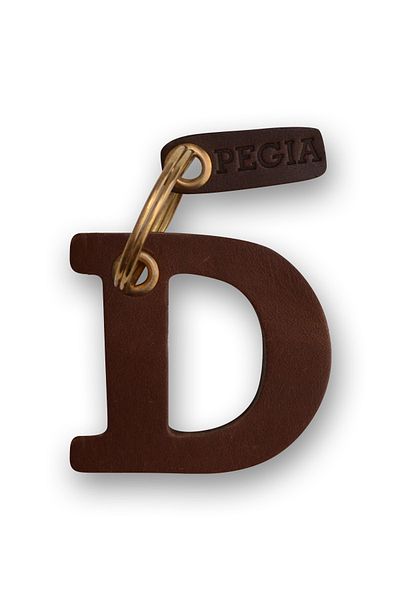 Pegia Letter D Δερμάτινο μπρελόκ 25an84