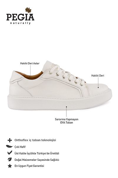 Pegia Star Γνήσιο Δερμάτινο Sneaker 500970