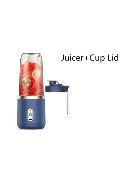 HAOYUNMA Blue 1Cup Portable Juicer Blender 400ml Electric Fruit Juicer USB Charging Lemon Orange Fruit Juicin
