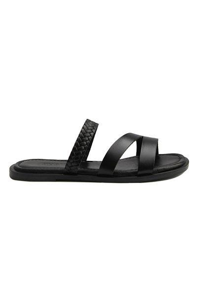 Pegia Papuci de damă din piele cu dungi Dg6015