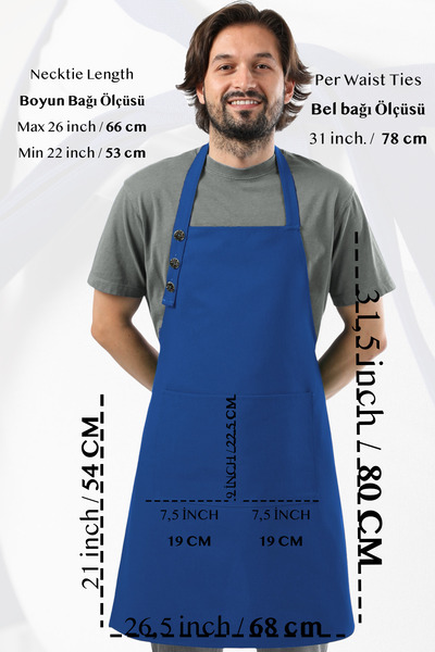 TOSHE Kitchen Apron Waterproof Chef Apron with 2 Wide Pockets Barista Apron Apron