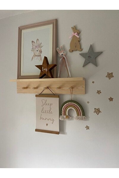 Genel Markalar Ahşap Raflı Duvar Askılığı | Doğal Raflı Askılık – Antre – Ban...