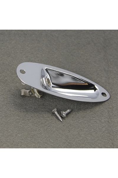 Choice Chrome FLEOR 1pcs Boat Style Jack Guitar Output Jack Socket 1/4" 6.35mm For ST Electric Guitar