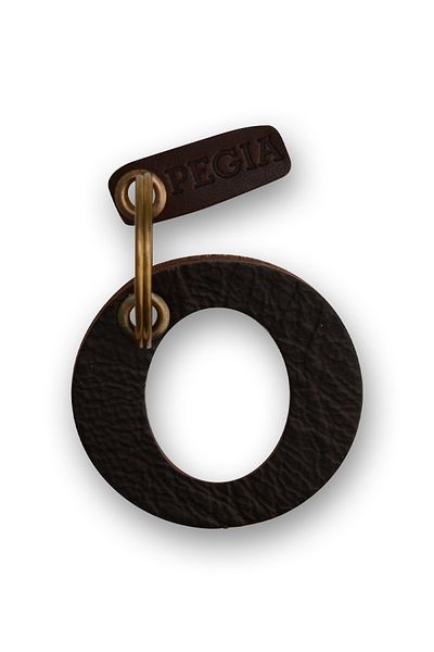 Pegia Letter O Δερμάτινο μπρελόκ 25an95