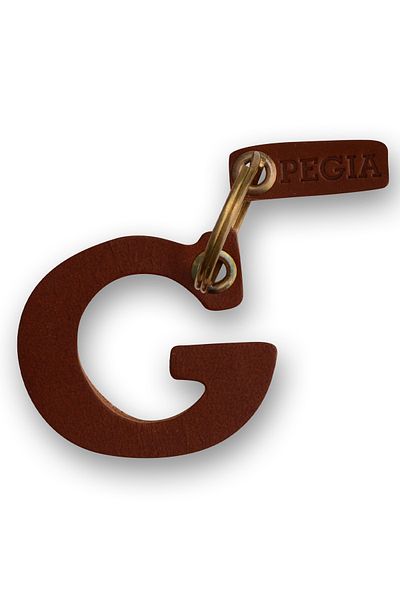 Pegia Letter G Δερμάτινο μπρελόκ 25an87