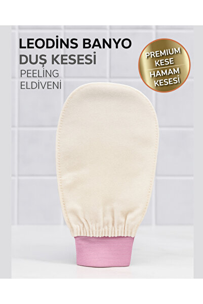 LEODİNS قفاز تقشير مناديل الاستحمام 100% حرير فاخر للنساء والرجال