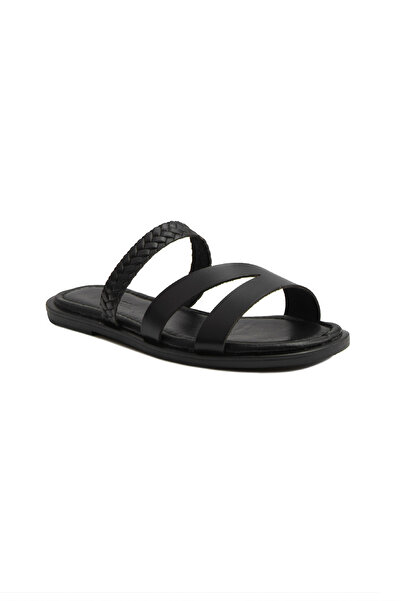 Pegia Women's Striped Leather Slippers Dg6015