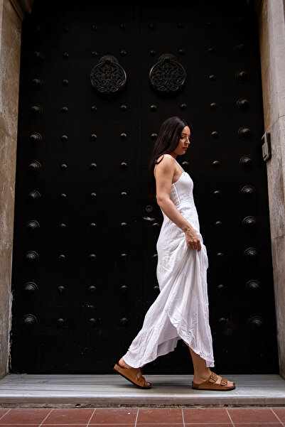 Pegia Women's Strappy Leather Slippers 215520