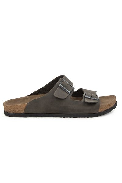 Pegia Men's Banded Leather Slippers 215020