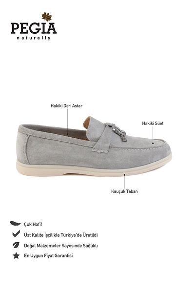 Pegia Γνήσιο Suede Ανδρική αγκράφα Loafer 500910